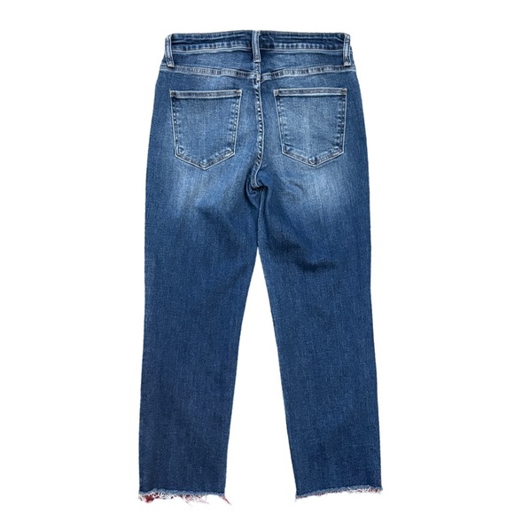 Kut from the Kloth Rachael Fab Ab Mom Jean High Rise Cropped Raw Fray Hem Size 8 - Picture 4 of 14